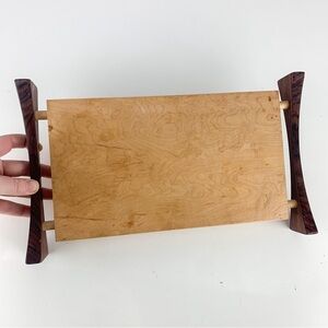 Vintage Davin and Kesler Birdseye Maple Cocobolo Rosewood Cutting Cheese Board